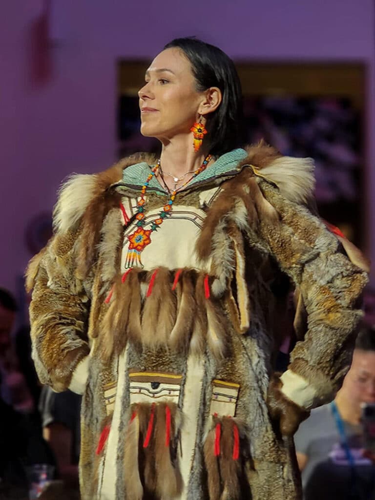 Woman in Native Alaskan regalia